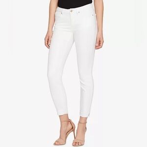 NWT Vintage American Women's Skinny Jeans White Cropped Ankle Macy’s Size 4, 27